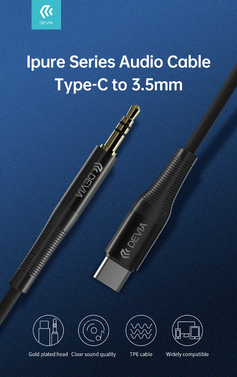Cavo Audio placato oro da Tipo-C a Jack …