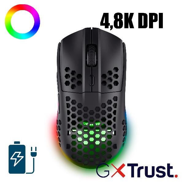 Trust MOUSE WIRELESS GAMING ULTRALEGGERO RGB 80 ORE …