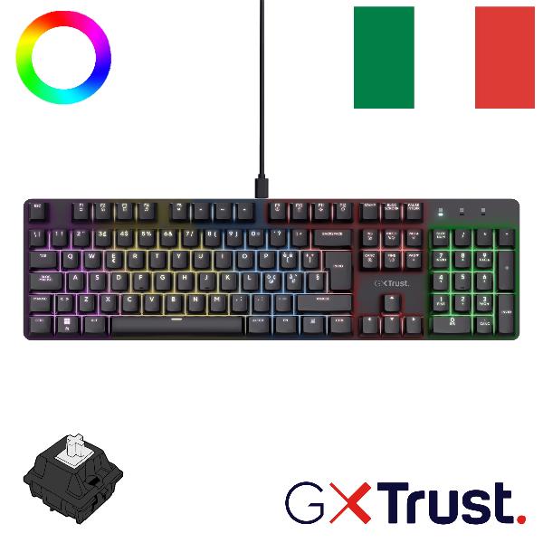 Trust ZORA TASTIERA MECCANICA GAMING GXT 871 LAYOUT …