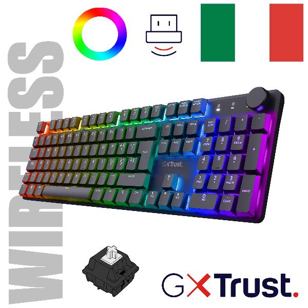 Trust TORIX TASTIERA MECCANICA GAMING WIRELESS RICARICABILE RGB …