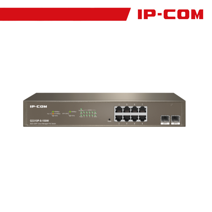 IP-COM SWITCH POE CLOUD MANAGED 8GE+2SFP
