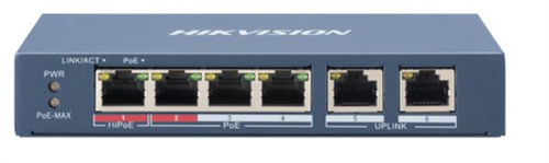 HIKVISION DS-3E0106HP-E SWITCH DI RETE NON GESTITO 4 …
