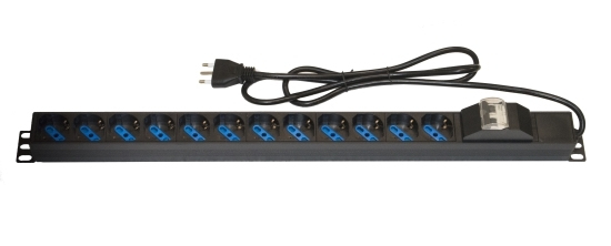 ARMADIO RACK MULTIPRESA 12 PRESE VERTICALE MAGNETOTERMICO