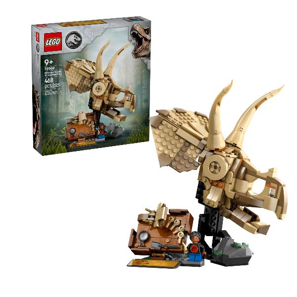 LEGO JURASSI WORLD FOSSILI DINOSAURO TESCHIO DI TRICERATO …
