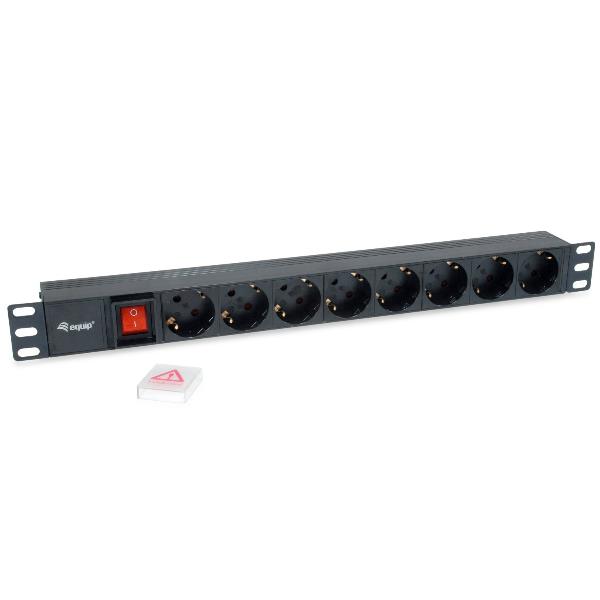EQUIP MULTIPRESA PER RACK 8-BAY SCHUKO CEE7/4 1U …