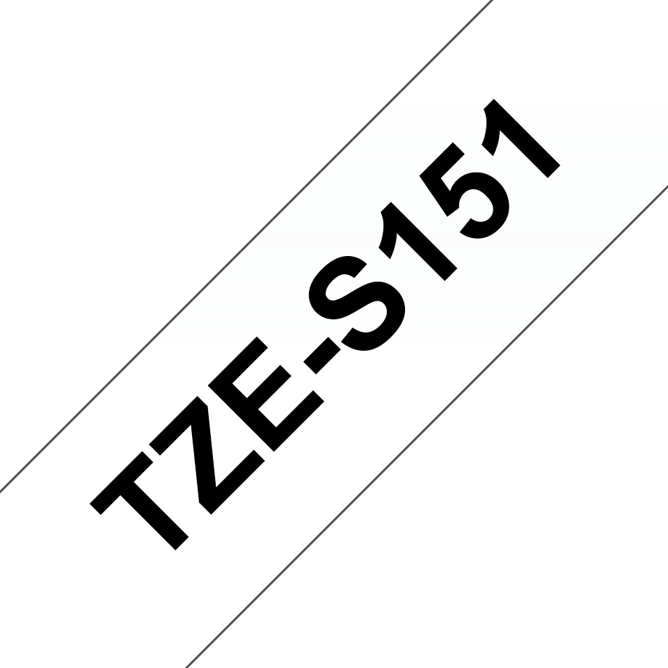 BROTHER TZES151 LAMINATO BK TRASPARENTE