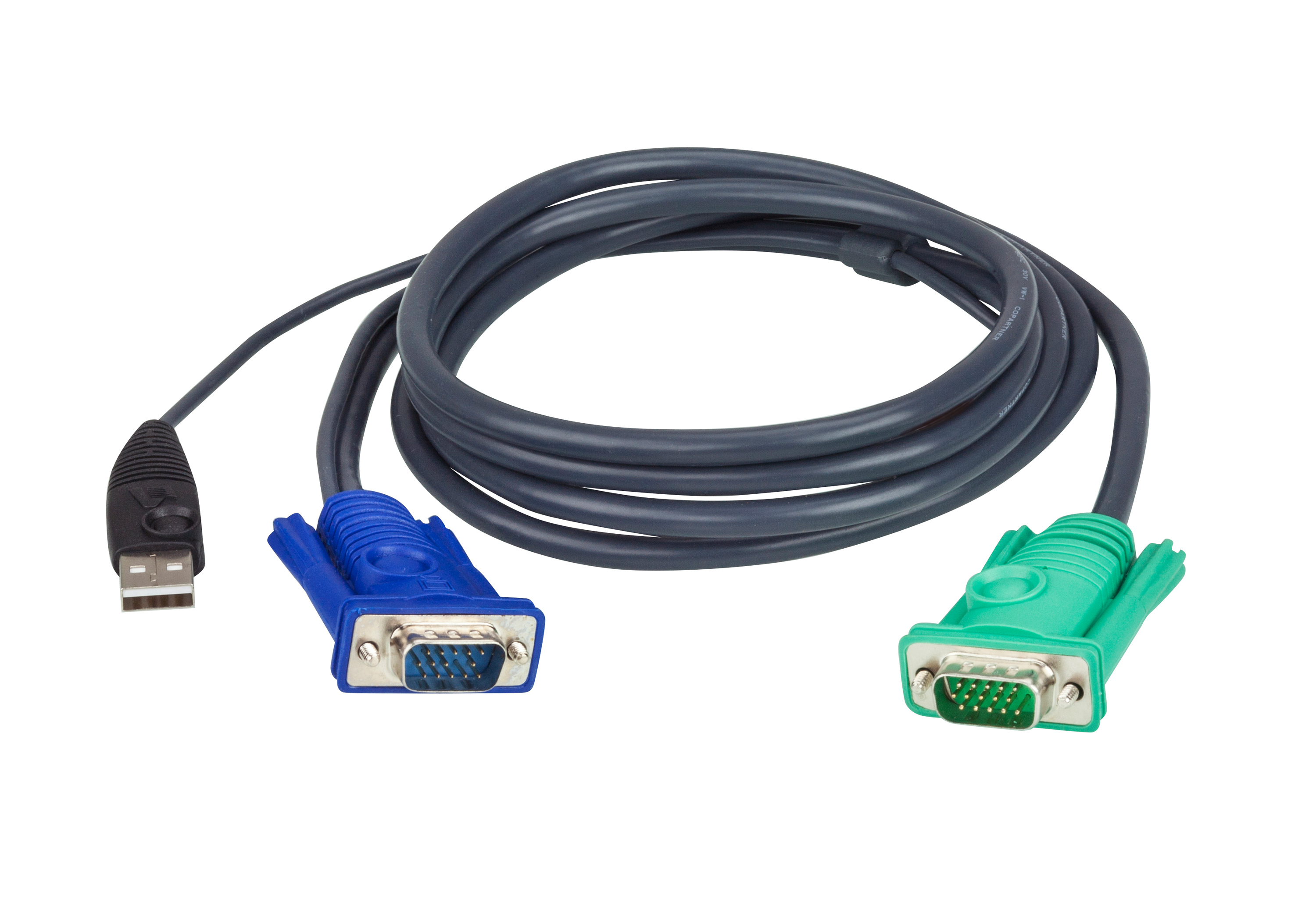 ATEN 1.2M USB/VGA KVM CABLE WITH 3 IN …