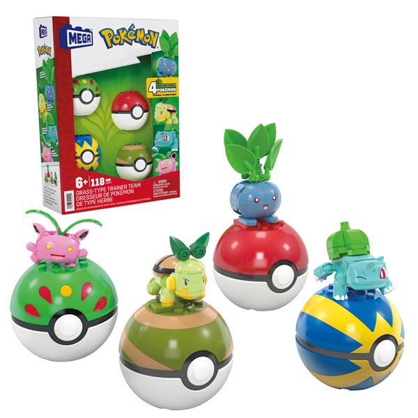 MATTEL MEGA POKEMON POKEBALL TIPO ERBA SET DA …
