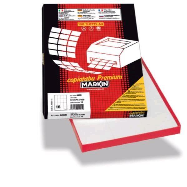 MARKIN CONF 1000 ETICHETTE ADESIVE 70X52 mm BIANCO
