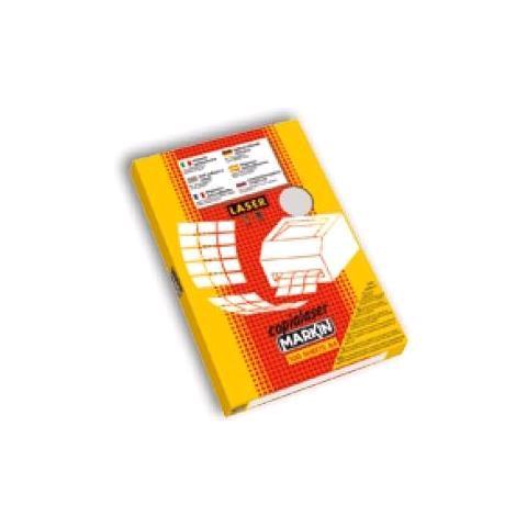MARKIN CONF 1000 ETICHETTE ADESIVE 36X21 mm ARGENTO