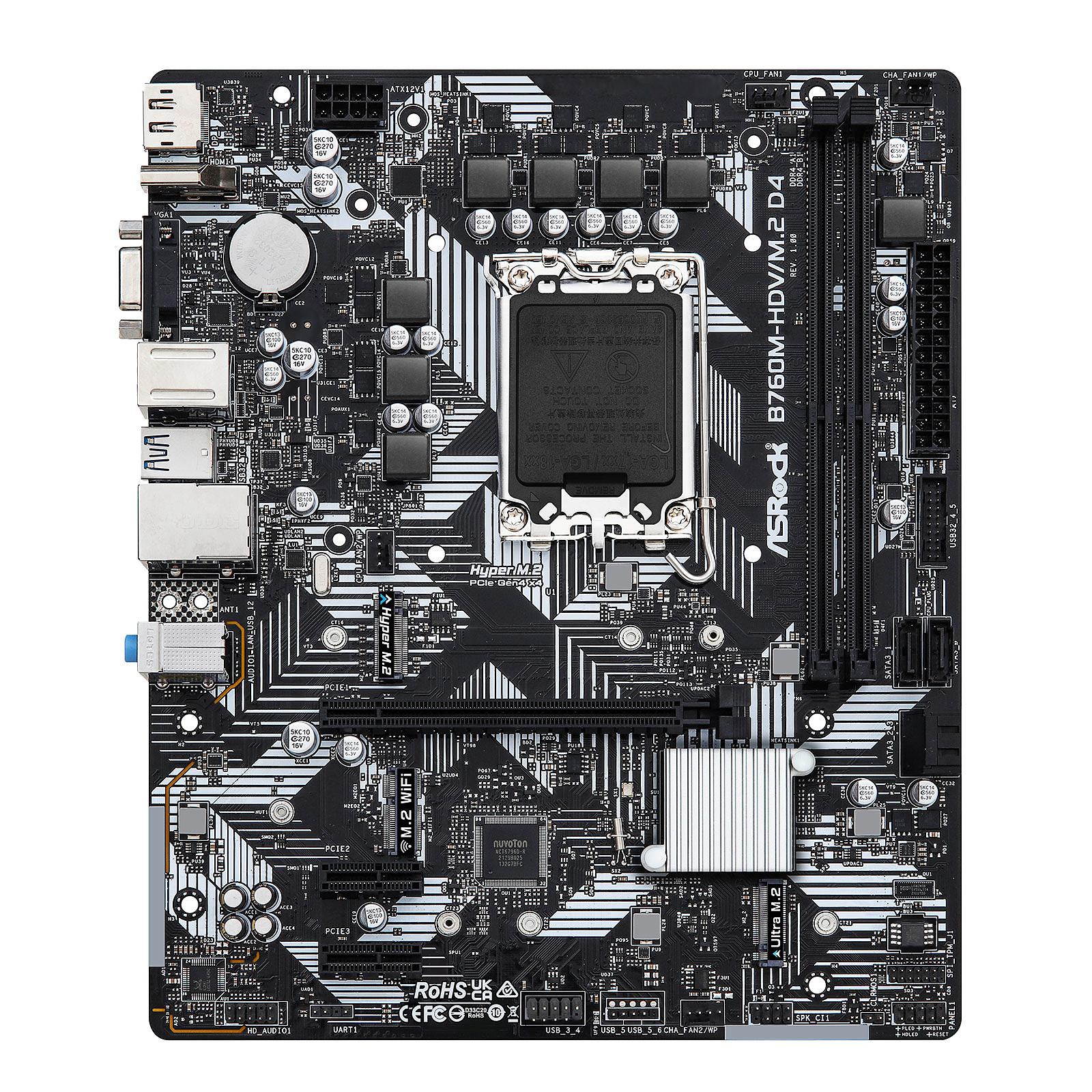 ASRock 90-MXBL40-A0UAYZ Scheda madre B760M HDV Micro ATX …