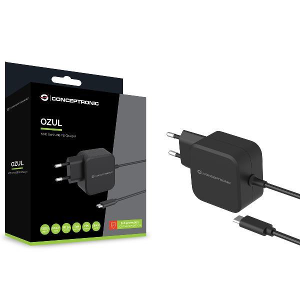 CONCEPTRONIC OZUL04BE CARICABATTERIE PD USB-C GaN 67W CON …