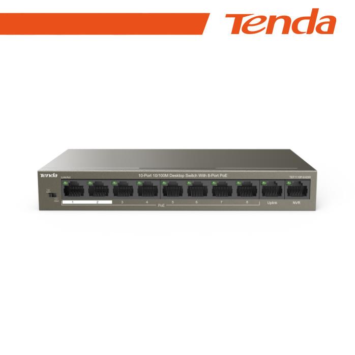 TENDA SWITCH 10 PORTE 10/100 POE (8 PORTE …