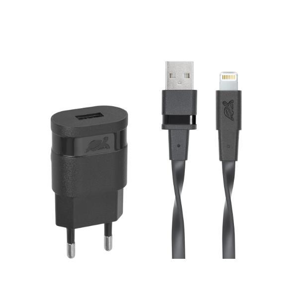 Rivacase Caricatore da Parete + cavo Lighting Nero