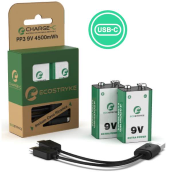 ECOSTRIKE BATTERIE RICARICABILI AL LITIO TRANSISTOR 9V 500 …