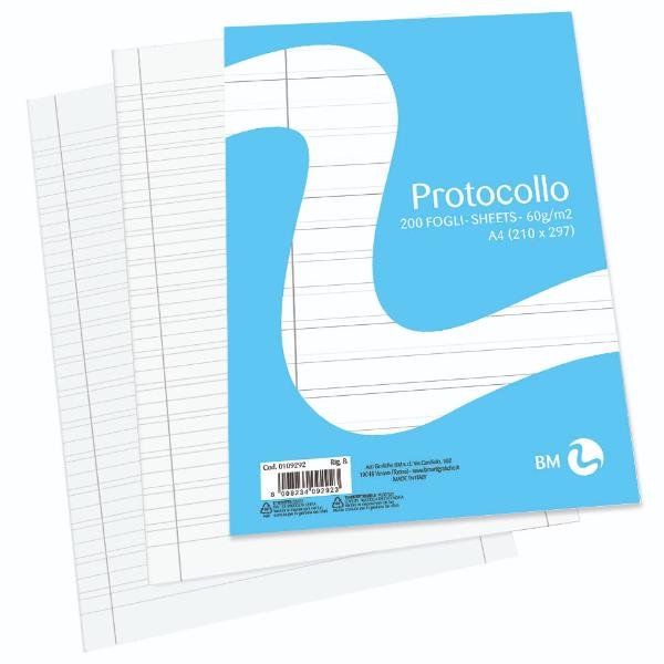 BE MORE RISMA CARTA PROTOCOLLO 60GR 200 FOGLI …