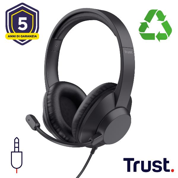 Trust Ayda Max Auricolare Cablato A Padiglione Ufficio …