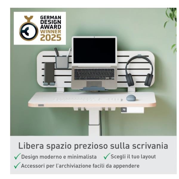 Pannello forato con accessori supporto PC/smartphone, portapenne e …