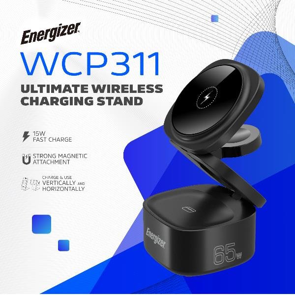 ENERGIZER WCP311 CARICABATTERIE WIRELESS 4 IN 1 STAND …