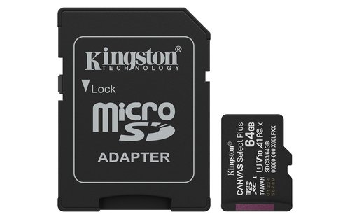 KINGSTON CANVAS SELECT PLUS 64GB microSDXC A1/Video Class …
