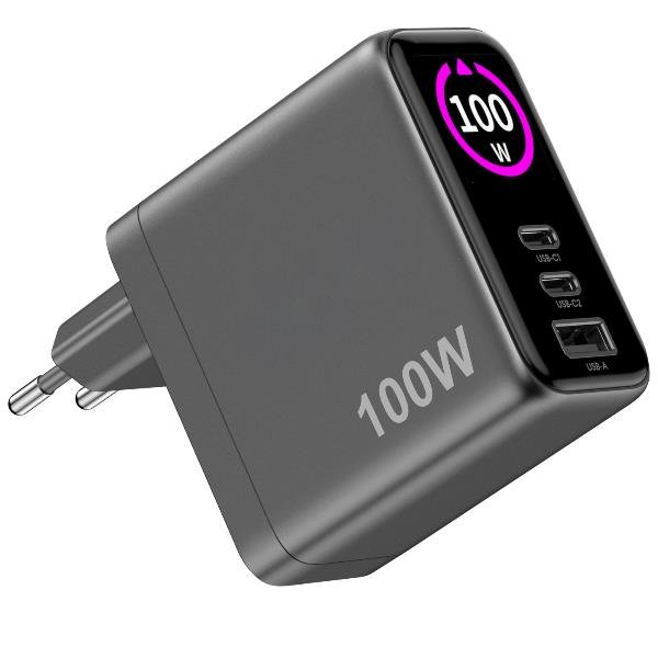 CELLY CARICABATTERIE DA RETE GaN 100W CON DISPLAY …