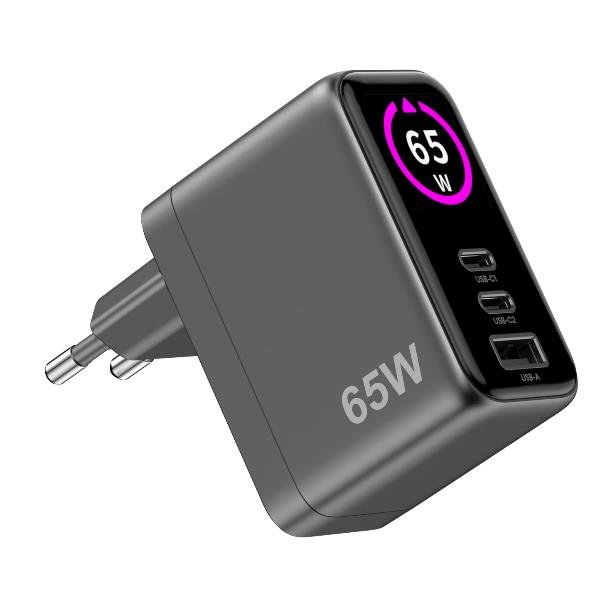 CELLY CARICABATTERIE DA RETE GaN 65W CON DISPLAY …