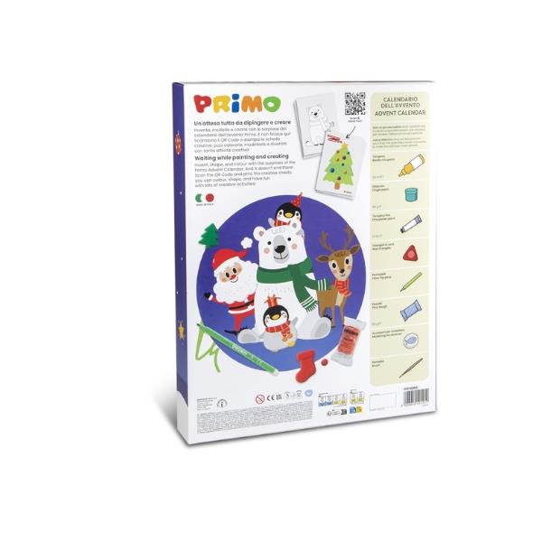 PRIMO ESPOSITORE CALENDARIO DELL'AVVENTO CON TEMPERA PENNARELLI PENNELLO …