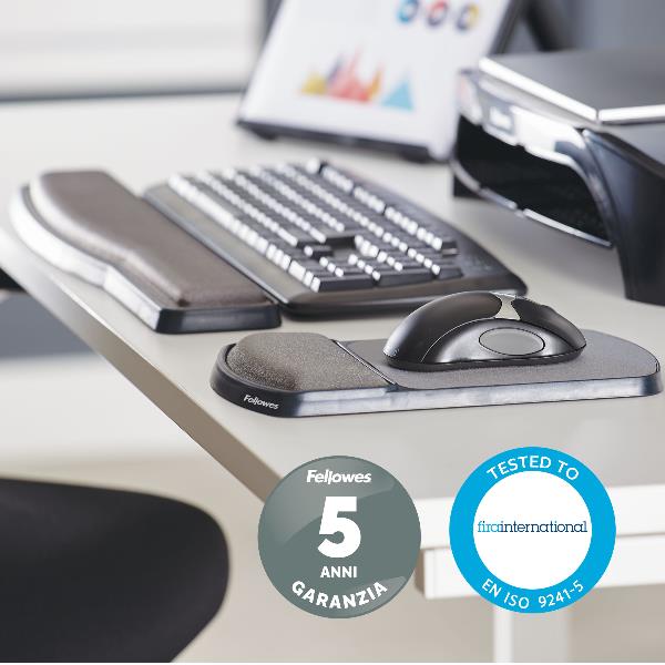 Mousepad con poggiapolsi in gel - regolabile - …