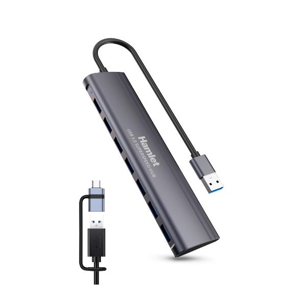 HAMLET HUB USB 3.0 7 PORTE + USB-C …