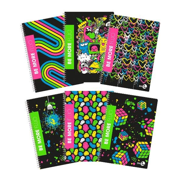 BE MORE MAXI SPIRALATO FLUO QUADERNO 80GR 210X297 …