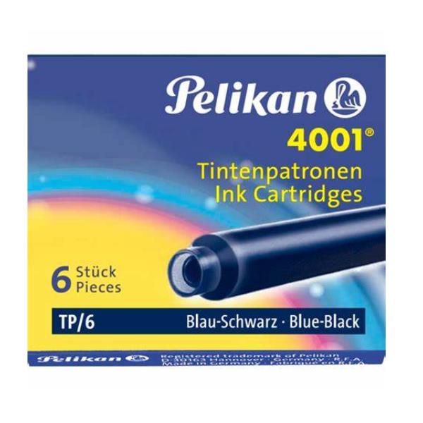 CARTUCCE D'INCHIOSTRO PELIKAN 4001 TP6 BLU NERO