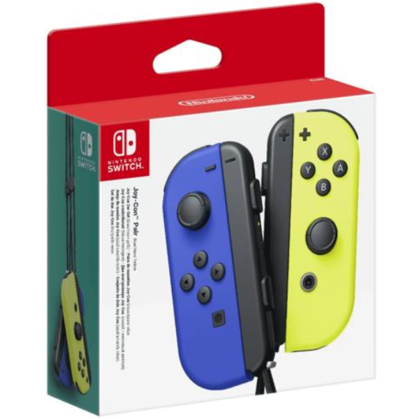 NINTENDO SWITCH COPPIA CONTROLLER JOY-CON BLU E GIALLO …