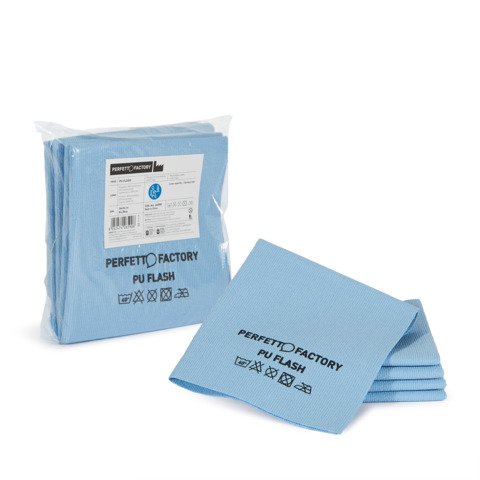 Conf 5 Panni in PU flash 34x36cm blu …