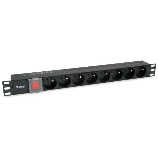 EQUIP POWER STRIP 8BAY CEE7/5 W. SWITCH