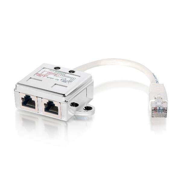 EQUIP PREMIUM RJ45 SPLITTER 8P8C PLUG ->