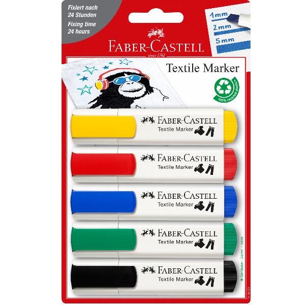 Faber-Castell - Marcatore - per tessuto - 1-2-5 …