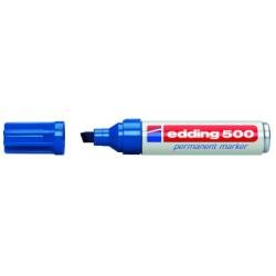 Edding 500 MARCATORE PERMANENTE BLU PUNTA A SCALPELLO
