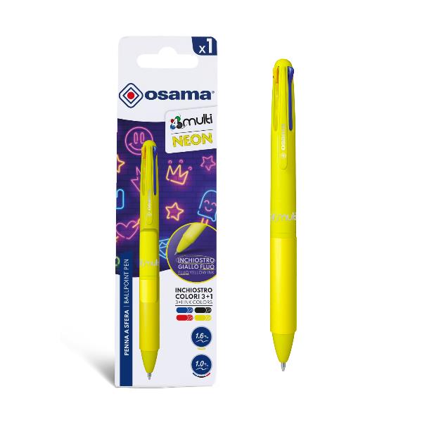 OSAMA 4MULTI NEON PENNA A SFERA A SCATTO …