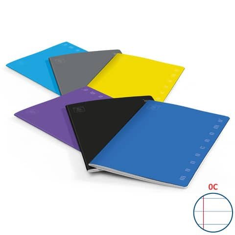 Quaderno Monocromo - A5 - 1 rigo c/margine …