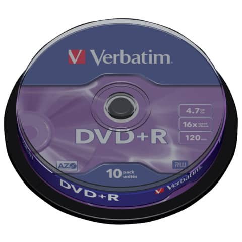 Verbatim - Scatola 10 DVD+R - silver - …