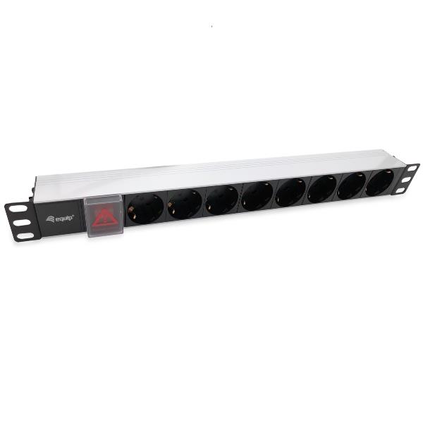 EQUIP POWER STRIP 8BAY CEE7/4 W. SWITCH