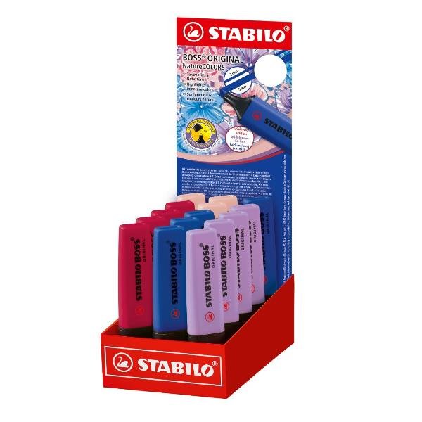 STABILO BOSS WILDFLOWERS ESPOSITORE EVIDENZIATORE PUNTA A SCALPELLO …