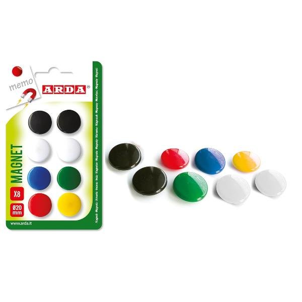 ARDA MAGNETI IN PLASTICA DIAMETRO 20 mm COLORI …