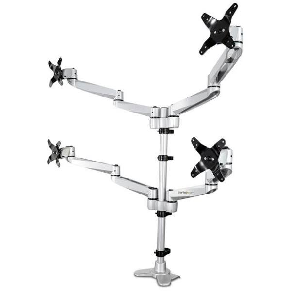 StarTech.com Supporto per 4 monitor - Completamente articolabile …