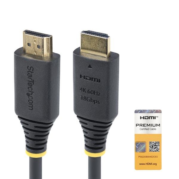 StarTech.com 1.6ft (50cm) Premium Certified High Speed HDMI …