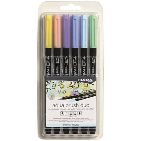 Pennarello Aqua Brush Duo - colori pastel - …