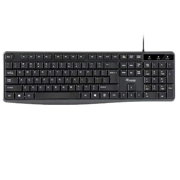 TASTIERA USB 105 TASTI BK CAVO 1,35MT
