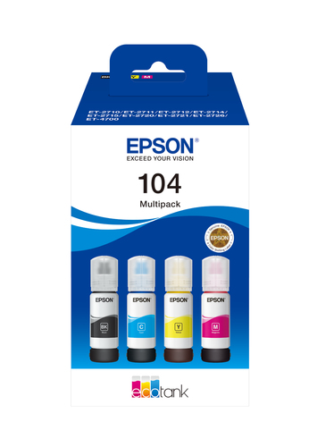 Epson - ECOTANK 104 MULTIPACK - BK/C/M/G - …
