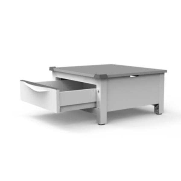 MELICONI BASE SPACE EXTRA RIALZO IN TECNOPOLIMERO PER LAVATRICE ANTIVIBRAZIONE CON CASSETTO ESTRAIBILE BIANCO
