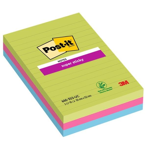 CF3 POST-IT SK/ASS RIGHE/101X152